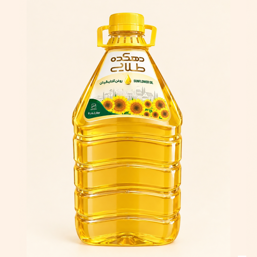 روغن آفتابگردان تصفیه شده 4 لیتری دهکده طلایی